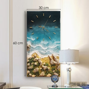 Epoxy Resin Wall Clock With Ocean Waves| Resin Ocean Clock | Beach Clock | Unique Clock | Handmade Clock