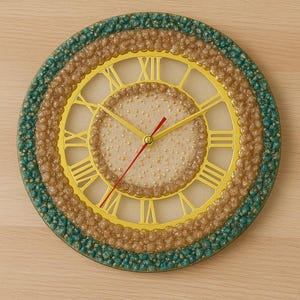 Handmade Resin Wall Clock - Art Clock