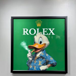 Funny Duck Wall Art, Resin Wall Art, Wall Art, Epoxy Art, Bart Resin, Home Gift Idea, Home Decor, Wall Decor