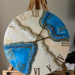 Resin clocks for wall, Unique resin art clock, geode epoxy wall clock, Epoxy art wall art, Resin wall clock